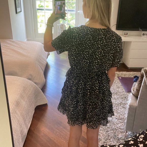 All Saints Black Ilia Pippa Floral Dress - Picture 2 of 7